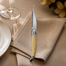 Commercial Serrated Steak Knives Set of 6 with Horn Handle