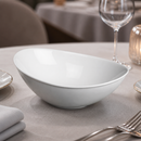 Commercial Oval Serving Bowls 200x143mm Pack of 6 White Porcelain