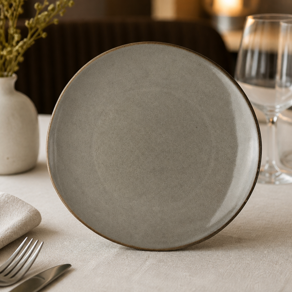 Commercial Organic Plates 235mm Brown 24 Pack