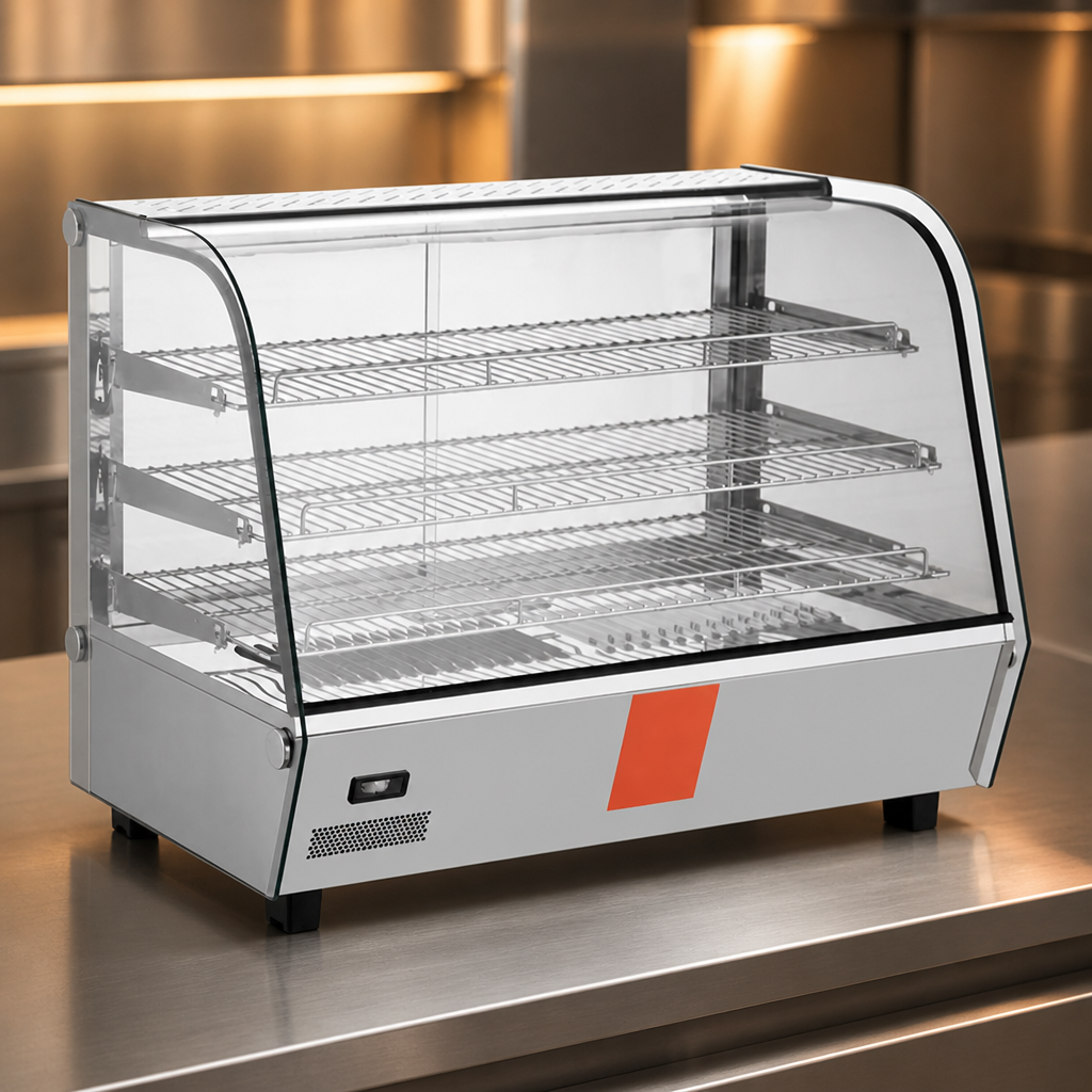 Commercial Heated Food Display 160Ltr with 3 Shelves