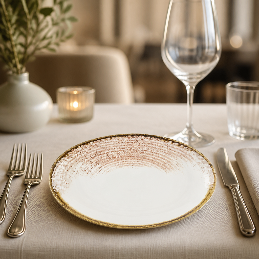 Commercial Coupe Plates 217mm Coral Eco Glaze 12 Pack