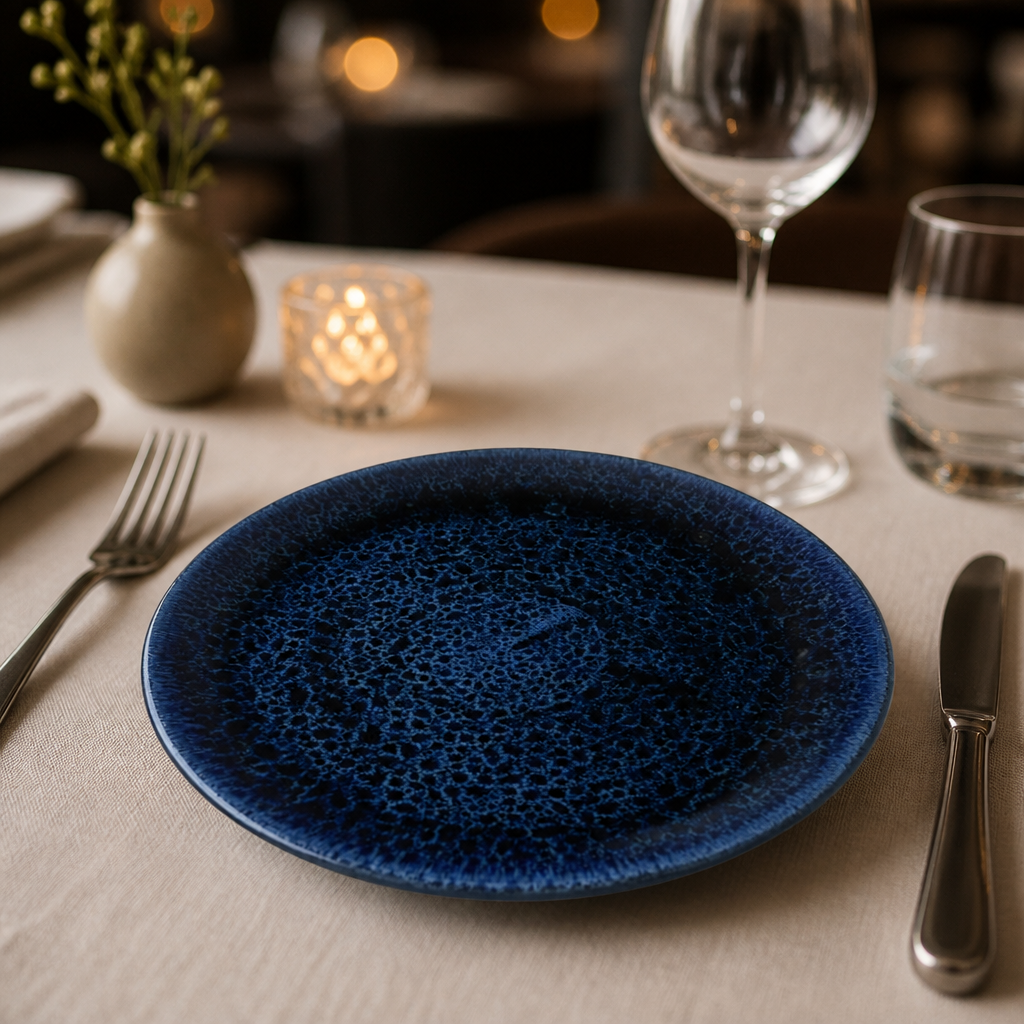 Commercial Plume Ultramarine Coupe Plates 6.5 inches 12 Pack