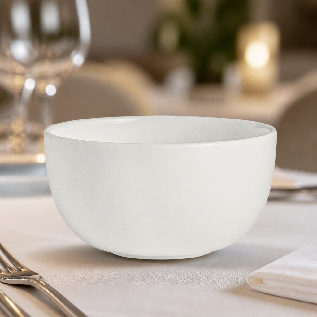 Commercial 100mm fine china bowls - 12 pack