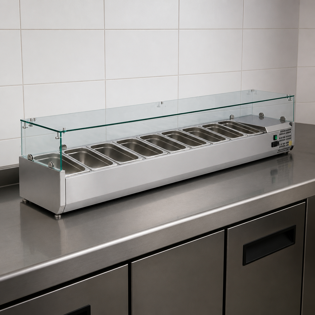 Commercial Countertop Prep Fridge 9x 1/3GN capacity