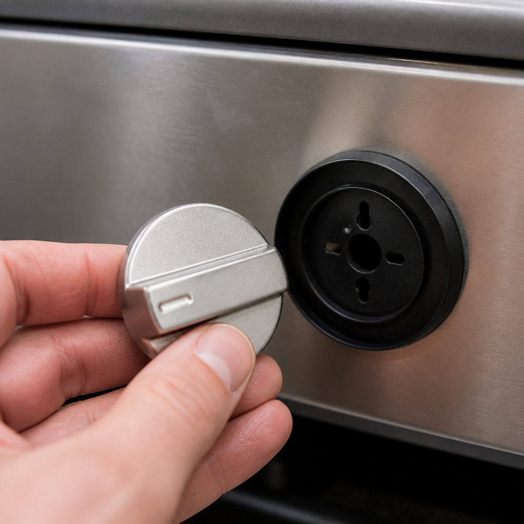Commercial induction hob knob stainless steel replacement part