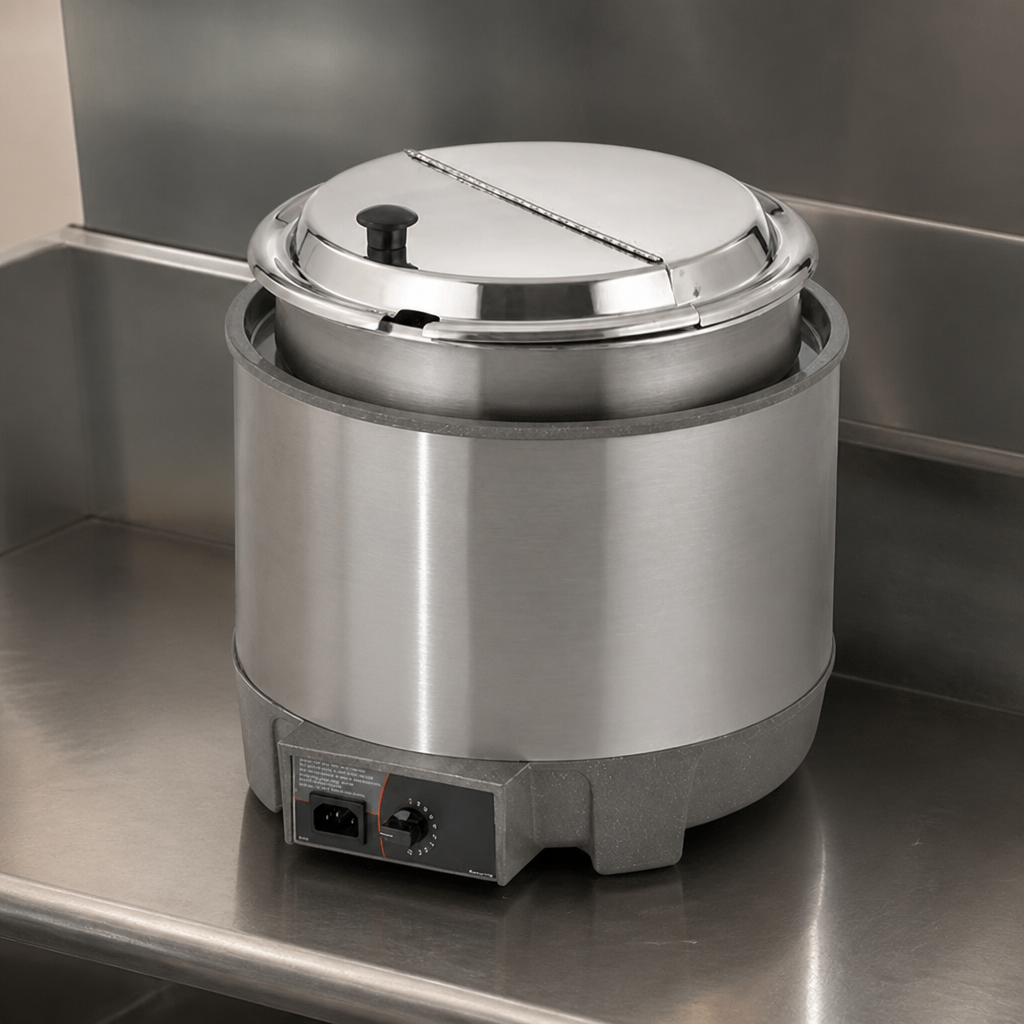 Commercial Stainless Steel Soup Kettle with Heat and Hold Function