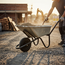Premium Heavy Duty Wheelbarrow with Solid Tyre - 120 Litre Capacity for Landscaping and Garden Work