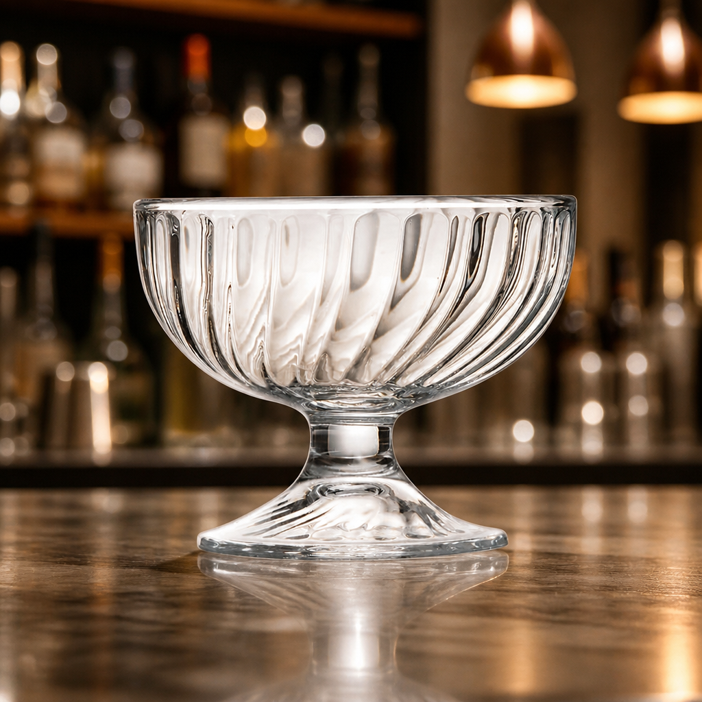 24 pack of 210ml commercial dessert glasses in sorbet coupe style