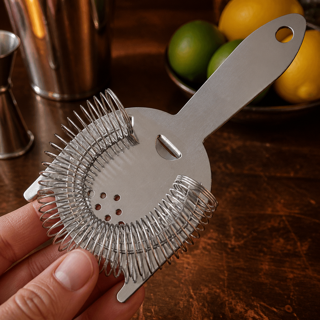 Commercial Stainless Steel Hawthorne 2 Prong Cocktail Strainer
