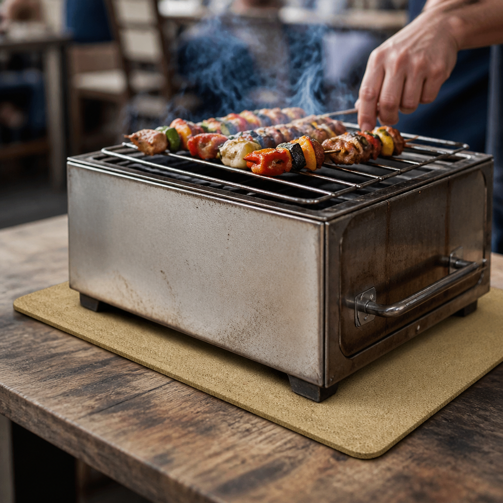 Medium Wide Konro Grill Heat Mat 30x580mm for commercial use