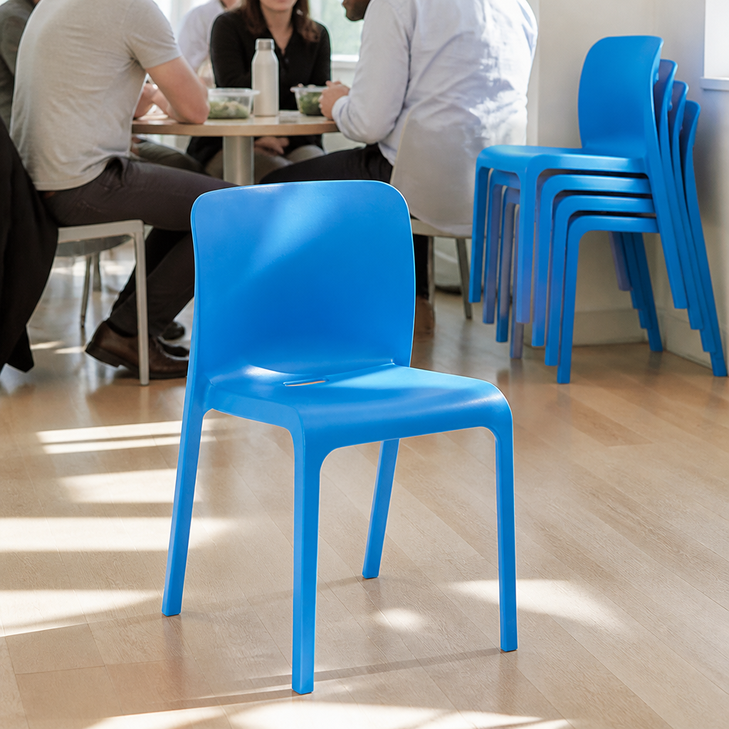 Commercial Seating Blue Chair 2 Pack 780x480x500mm