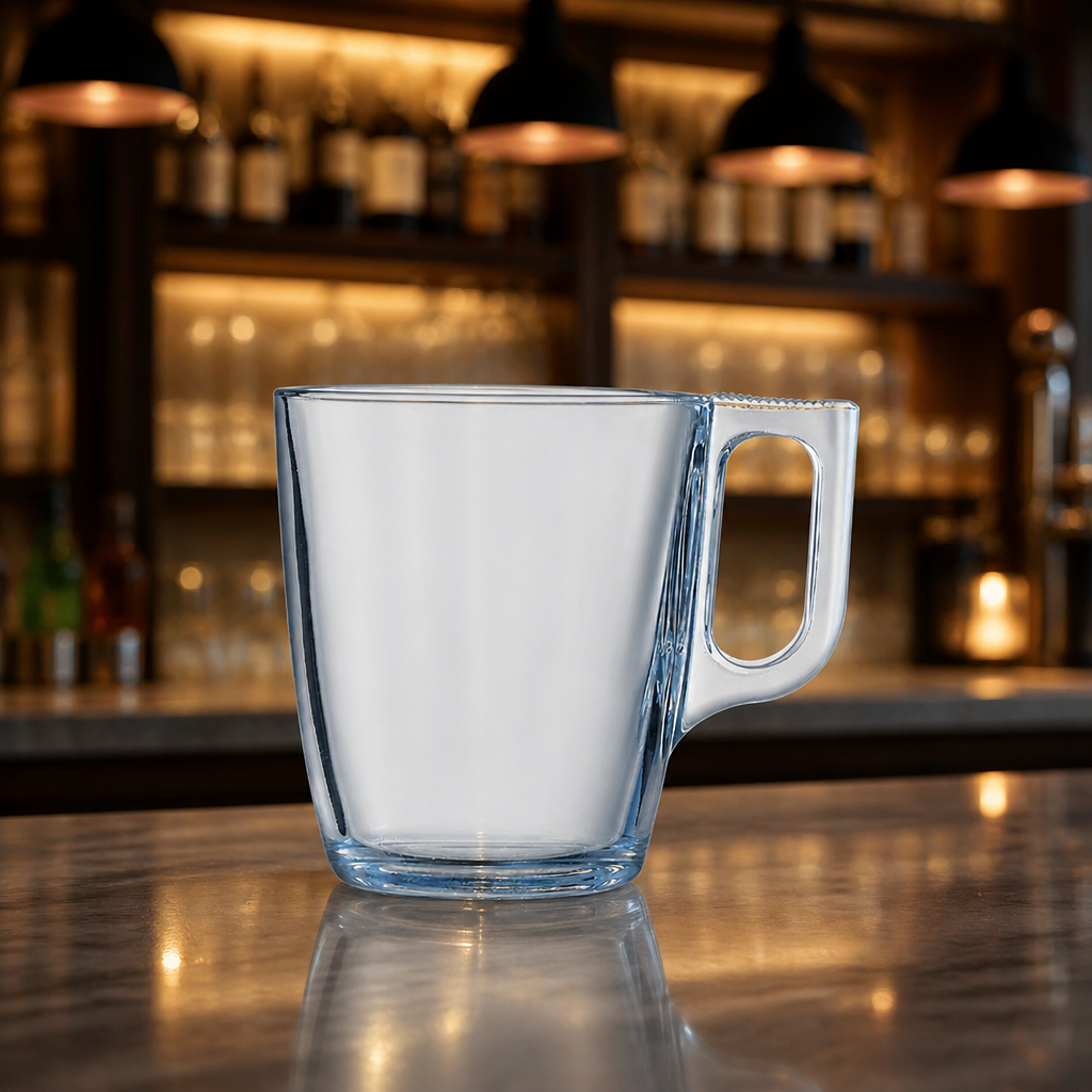 Commercial Latte Cups 250ml Clear Glass 6 Pack