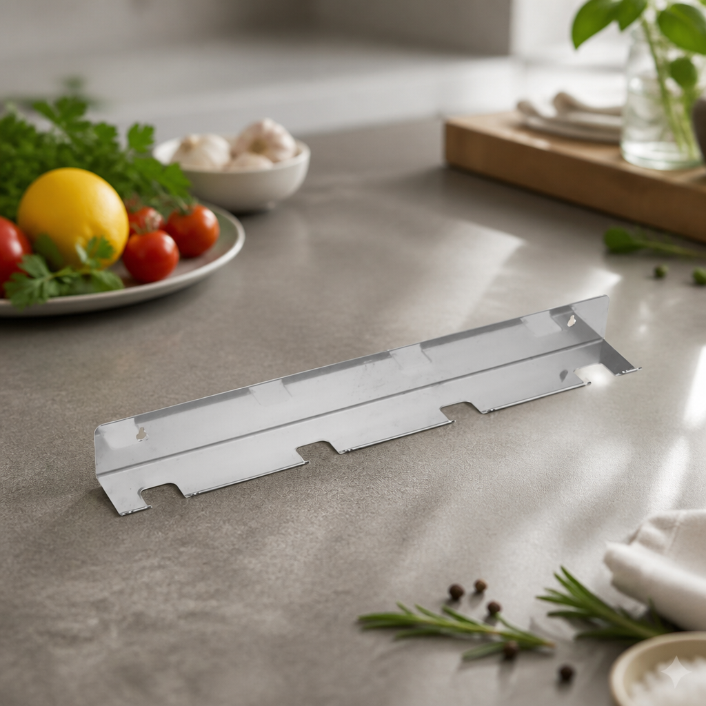 Commercial wall mounted stainless steel utensil holder 50x65mm