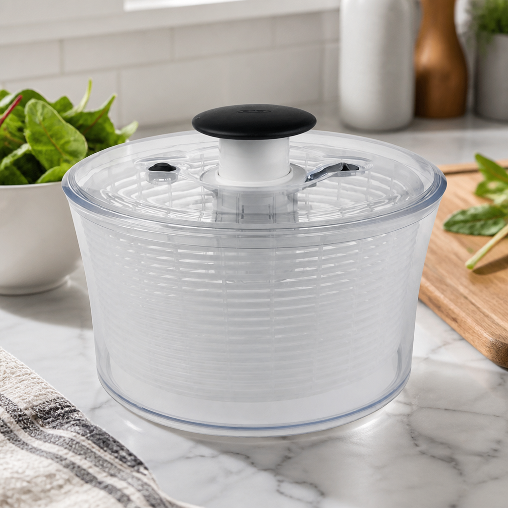 Commercial Salad Spinner 204oz Capacity with Comfortable Grip