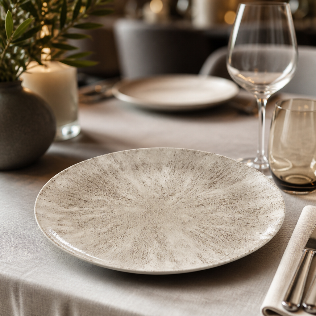 Pack of 12 Commercial Stone Coupe Bowls 248mm in Agate Grey