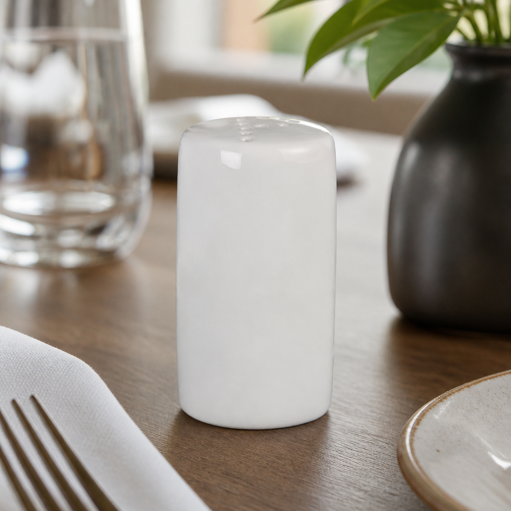 Commercial Whiteware Pepper Shakers 80mm - 12 Pack