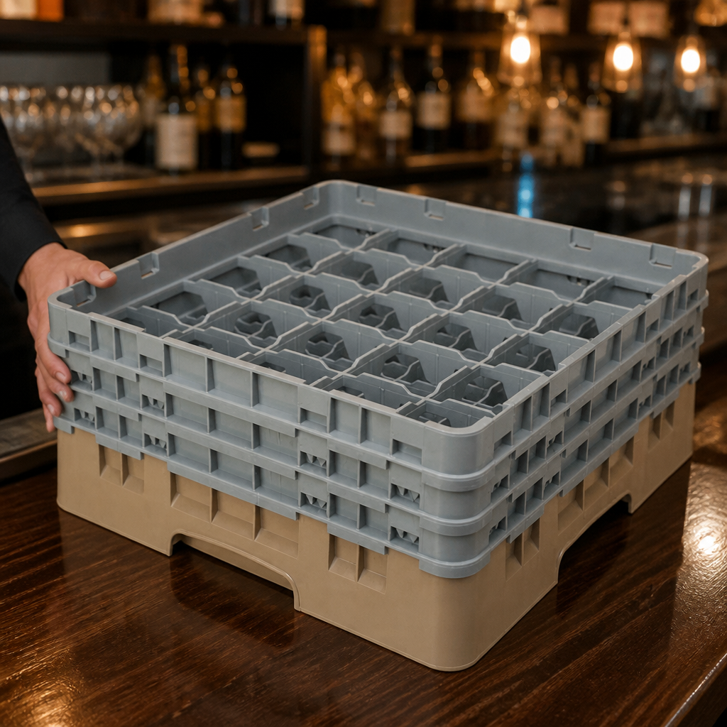 Commercial Dishwasher Rack 25 Compartments for glassware