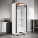 600Ltr Commercial Upright Display Fridge White Electric