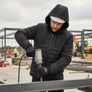 Premium Heavy Duty Hybrid Padded Jacket with Water Resistant Fabric and Adjustable Hood