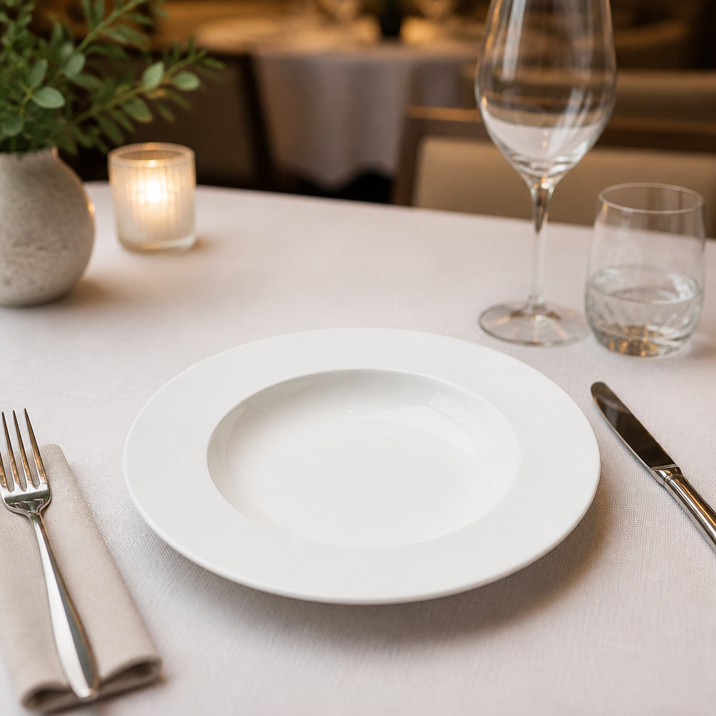 Commercial Porcelain Bowls 280mm 511ml Rim 6 Pack