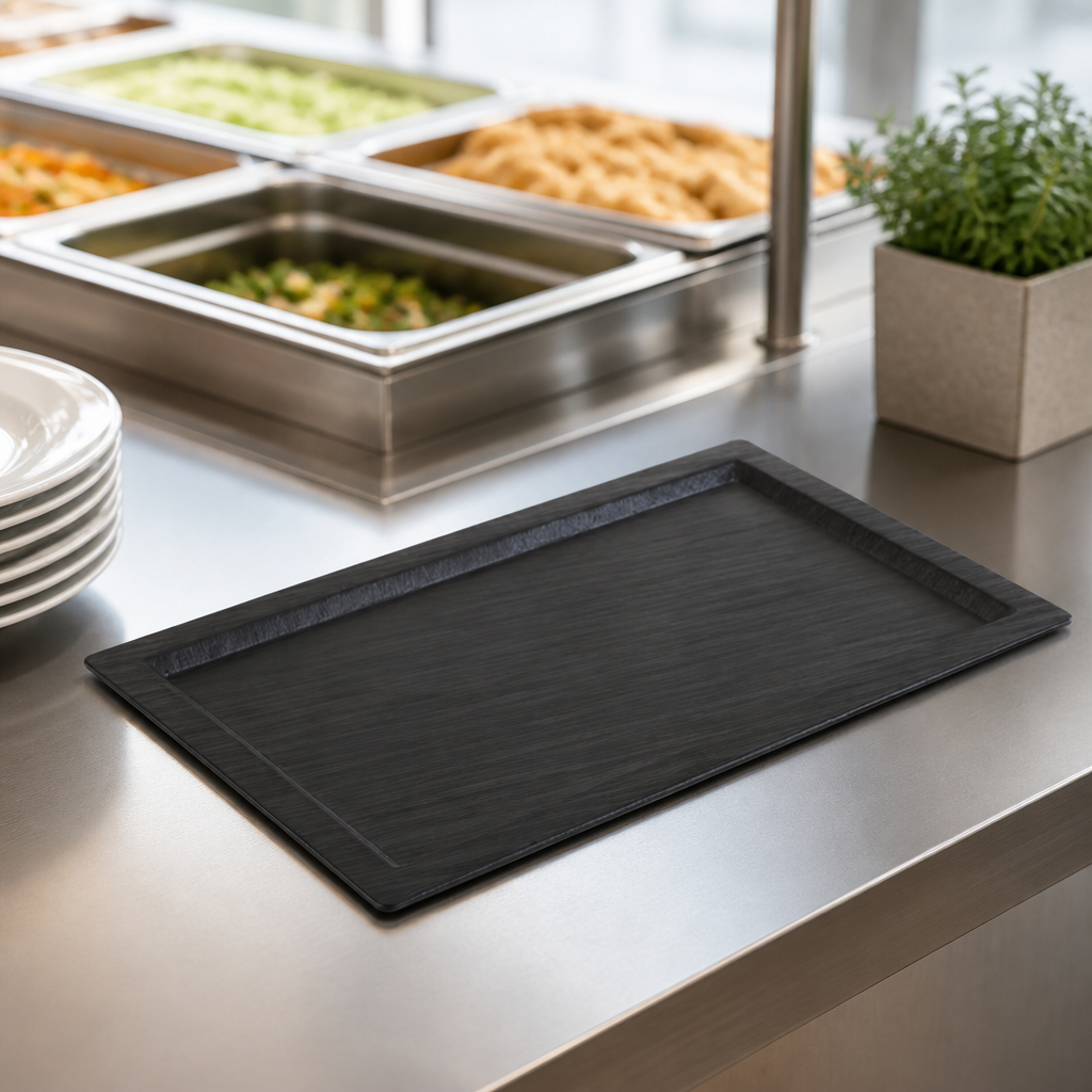 GN 1/1 Slate Effect Melamine Tray for Commercial Catering