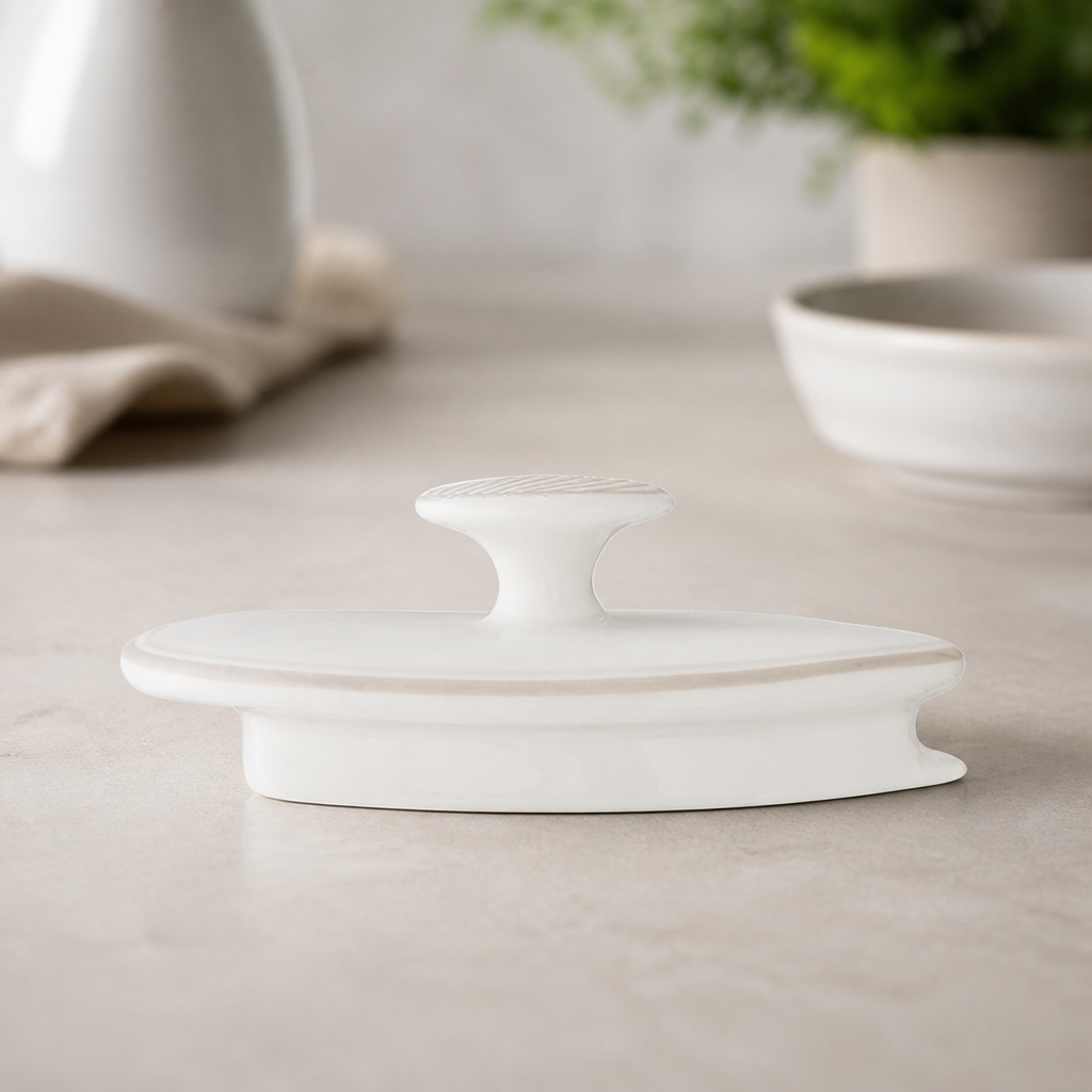 Teapot Lids Pack of 6 for 2-Cup Oval Teapots Taupe