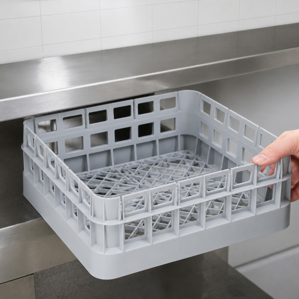 Commercial Open Basket Ware Washer 400x400mm for glasses