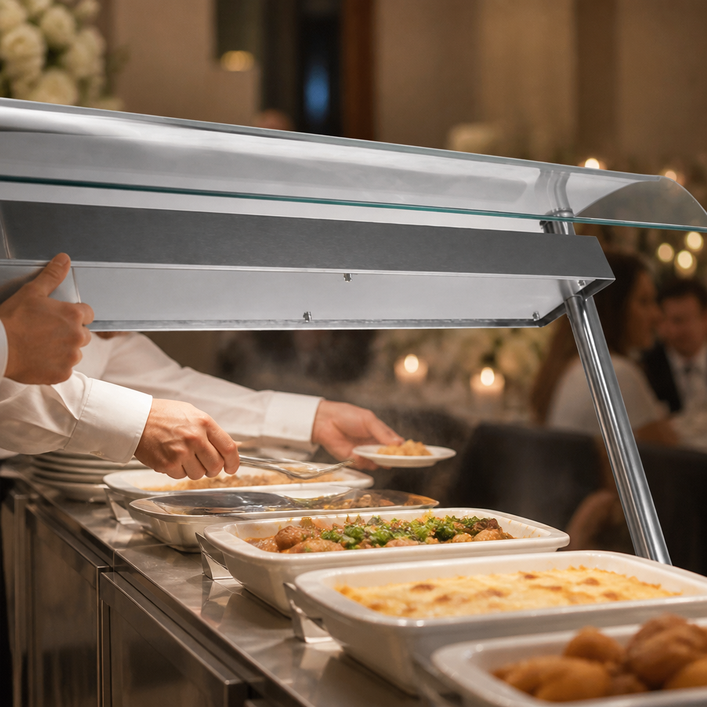 Commercial Ambient Gantry 1450mm stainless steel hot cupboard