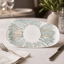 Commercial Ceramic Oblong Plates Pink Opal 350x185mm 6 Pack