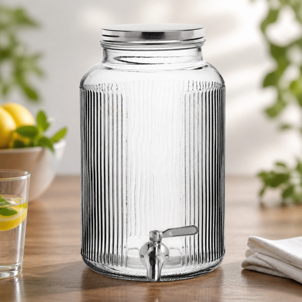 6Ltr Commercial Ribbed Punch Barrel for Hot and Cold Drinks