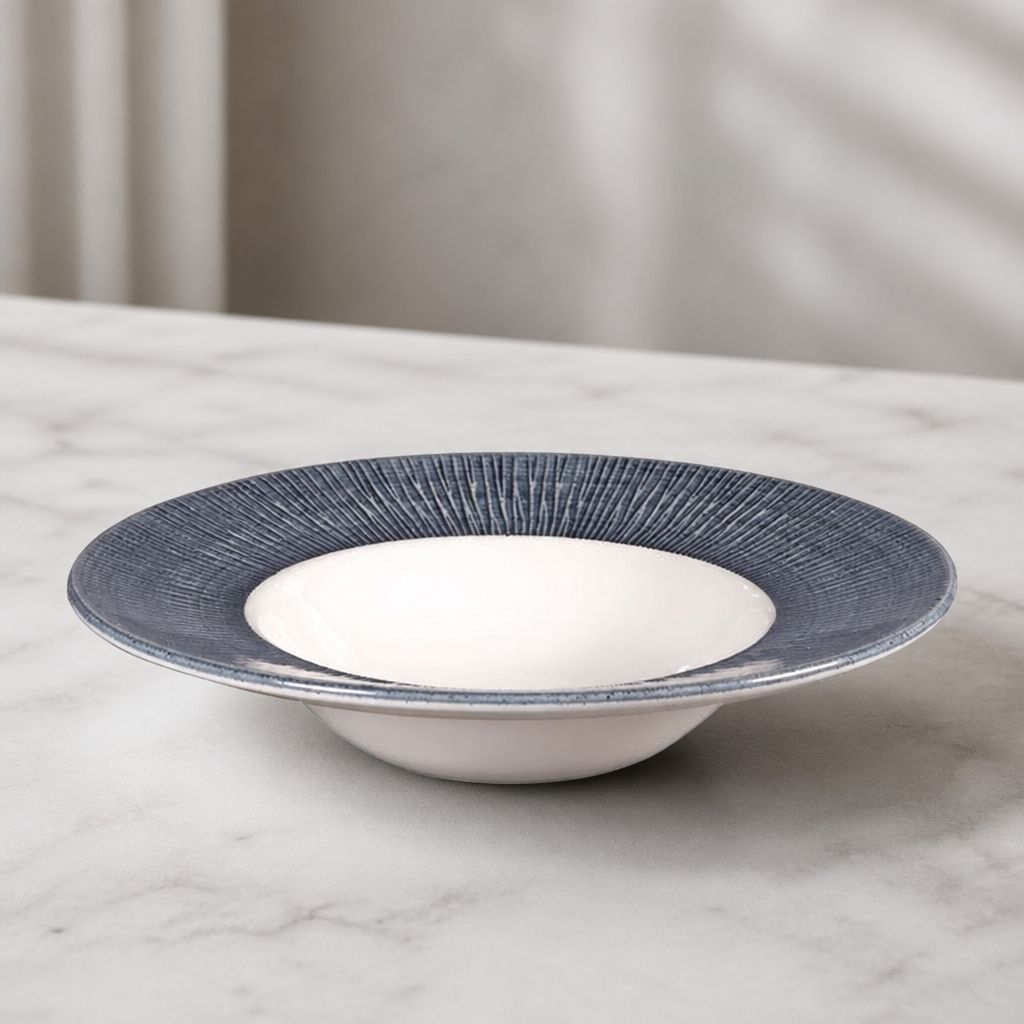 Commercial Bamboo Wide Rim Bowls 241mm for Dining 12 Pack
