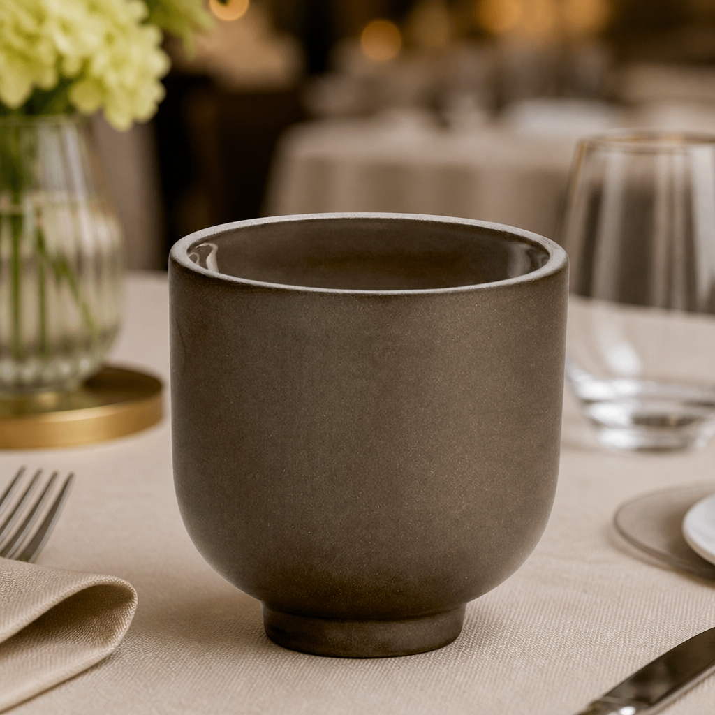 Commercial Stoneware Handleless Cups 310ml - 6 Pack