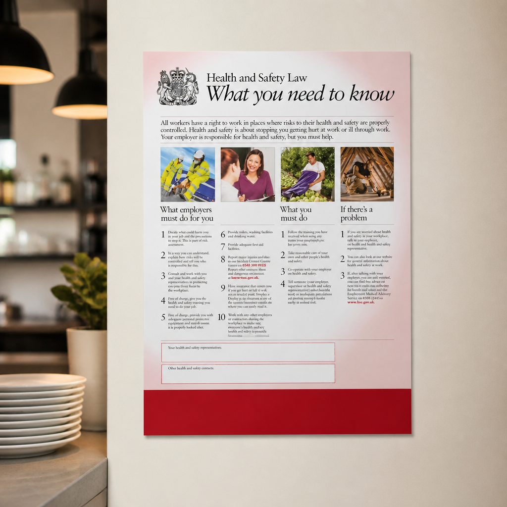 Health & Safety Law Poster - Commercial Kitchen Sign
