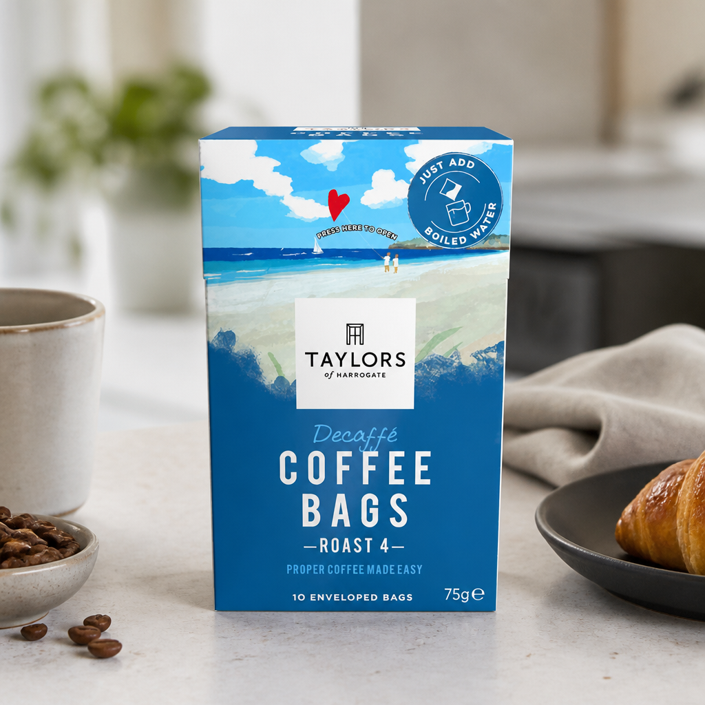 Decaf Coffee Bags 10 Pack - Smooth Balanced Taste 100% Arabica