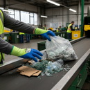 Premium Needle-Resistant Gloves with Cut Protection, Hi-Vis Polyester Shell, and Sandy Nitrile Coating for Enhanced Grip