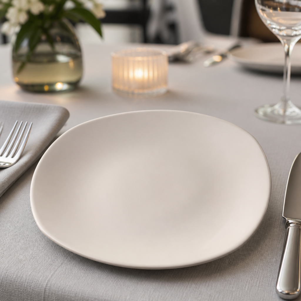 Commercial Spice Plates 255mm Porcelain 24 Pack