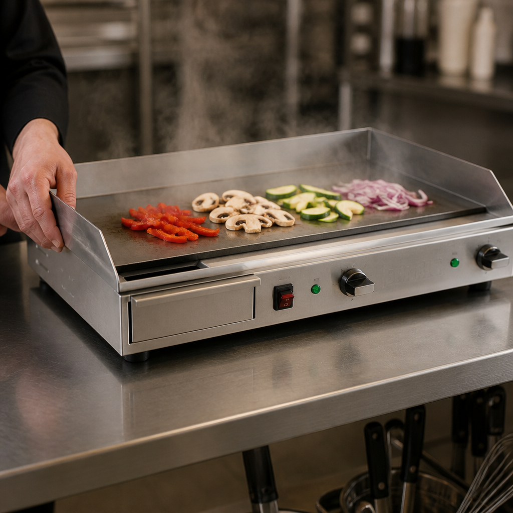 Commercial Extra Wide Electric Griddle Steel Plate 738x330mm