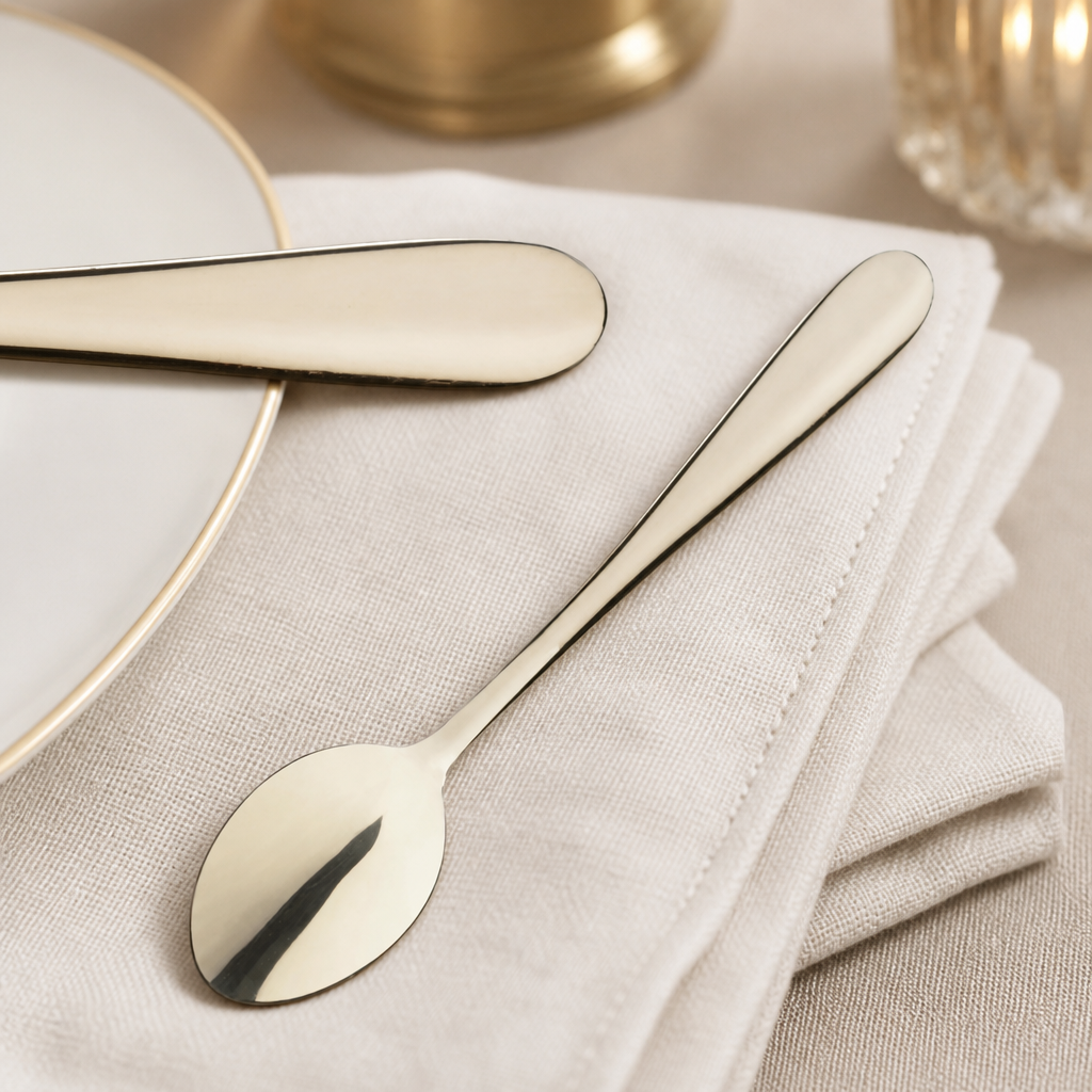 Commercial Teaspoons Champagne Gold 12 Pack Stainless Steel