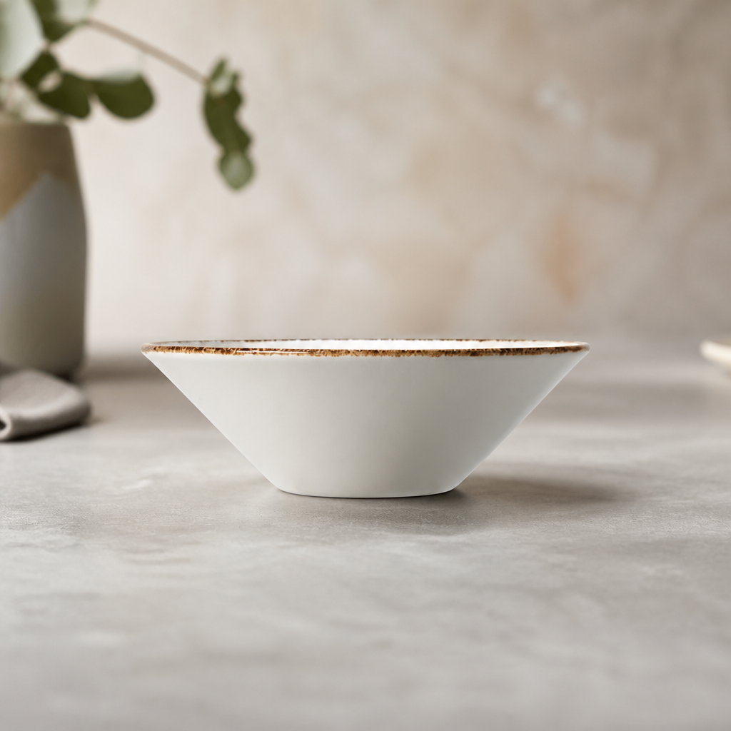 Commercial Brown Dapple Bowls 165mm - 24 Pack Dishwasher Safe