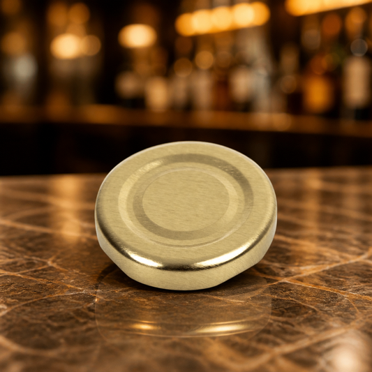 Gold Metal Caps for Mini Milk Bottles 18 Pack Commercial Use