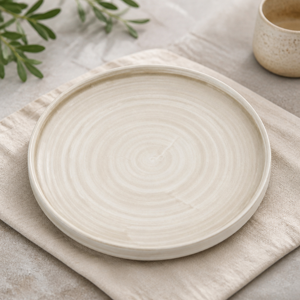 Commercial Walled Plates 280mm Natural 6 Pack