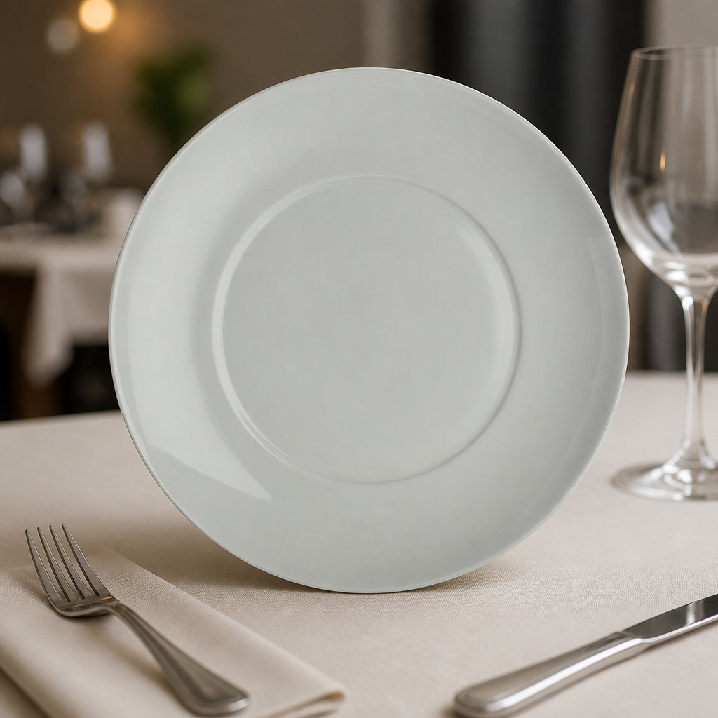 Commercial porcelain plates 241mm, 24 pack