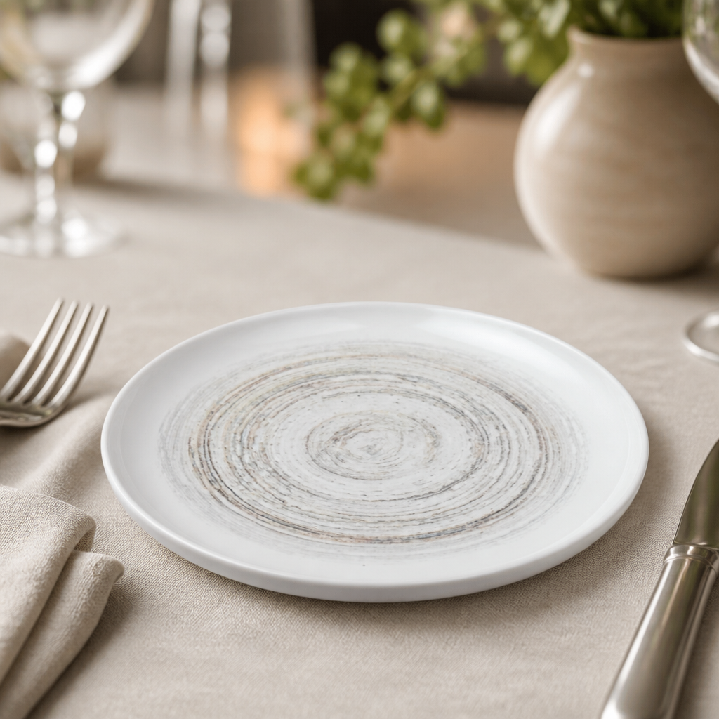 Commercial Coupe Plates 165mm - Dishwasher Safe 12 Pack