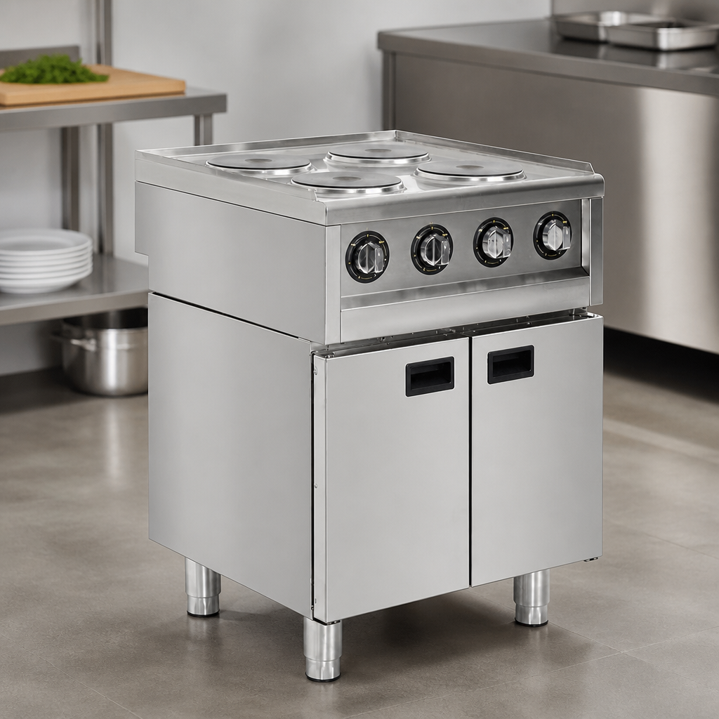 Freestanding 4 Plate Electric Hob 7kW for Commercial Kitchens