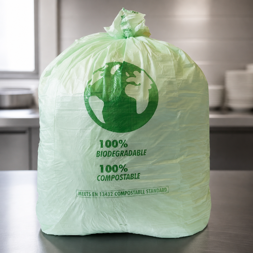 90L Compostable Bin Liners for Commercial Catering - 20 Pack