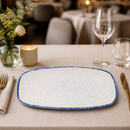 Commercial Rectangular Plates Indigo Blue 355mm - 6 Pack