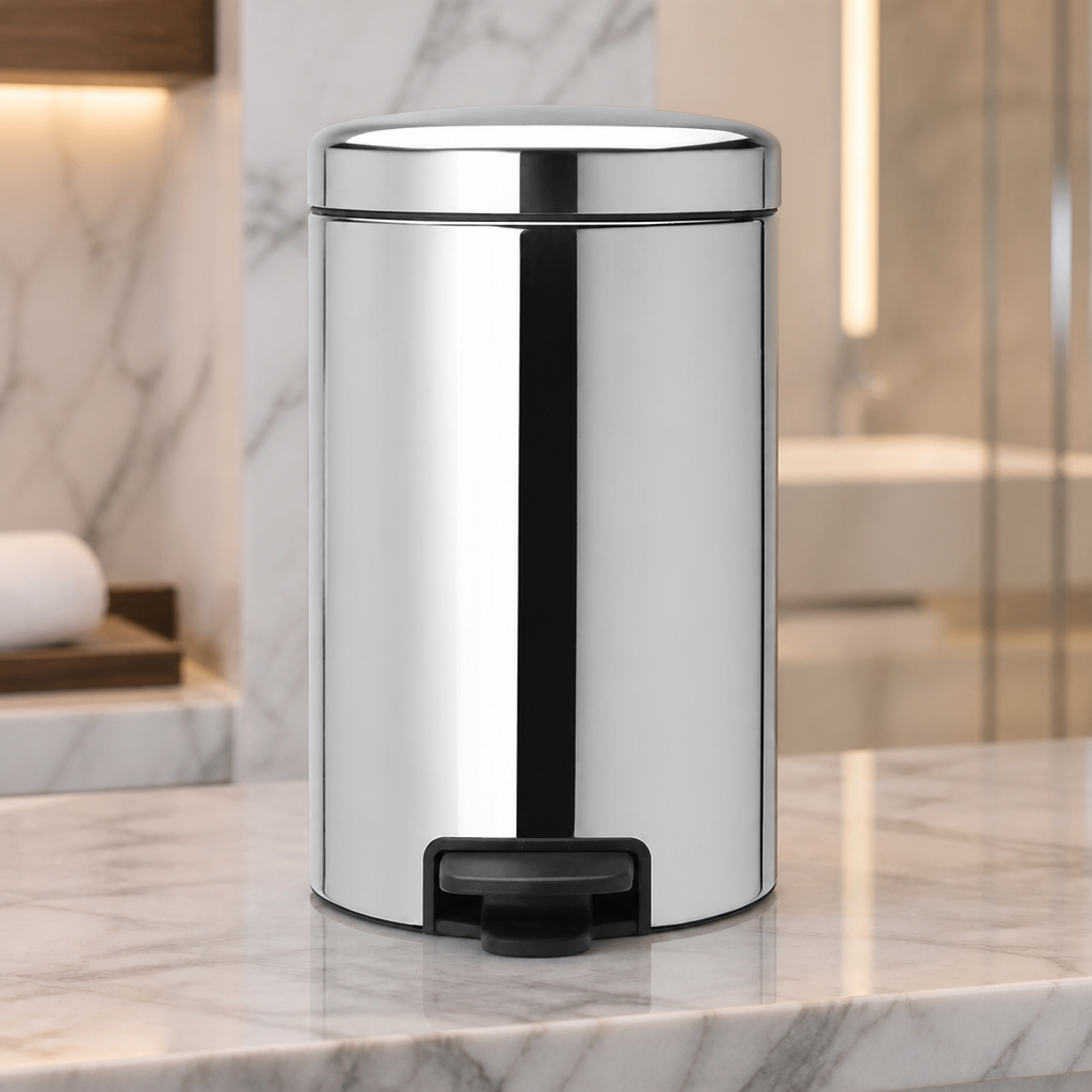 Commercial 12L Pedal Bin for office and bathroom use