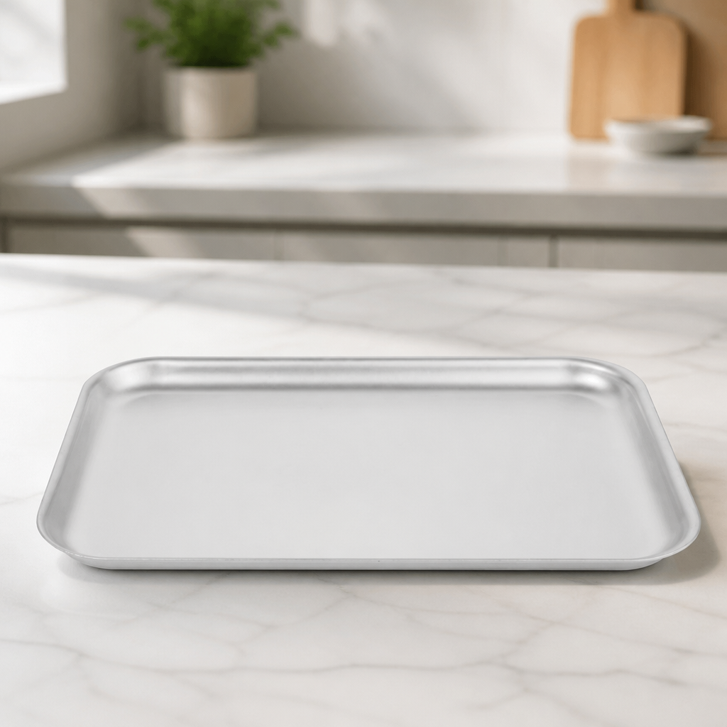 Commercial Aluminium Baking Tray 318x216mm Stackable Design