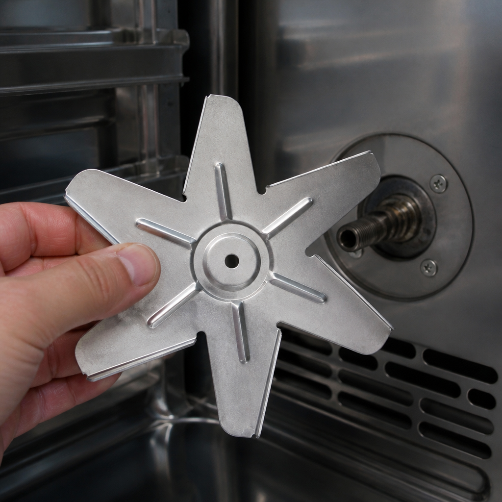 Stainless steel fan blade for commercial convection oven