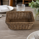 Commercial Polywicker Square Serving Basket 230x230mm Dark Brown